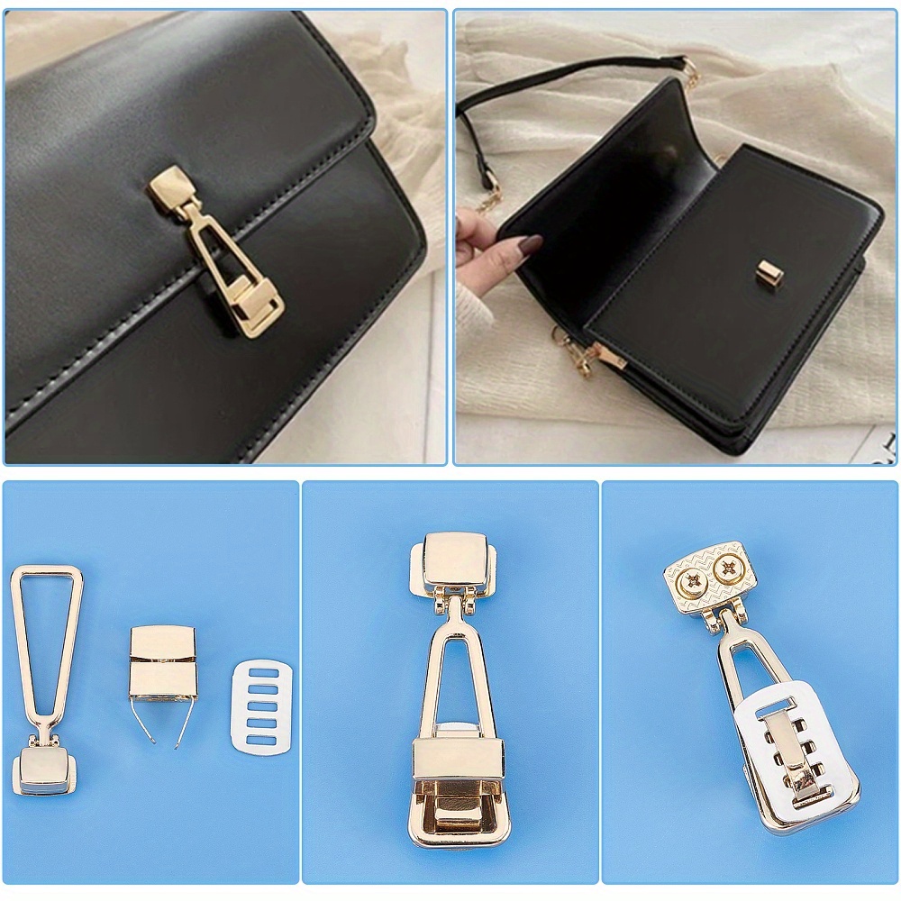 High Quality Purse Hardware Purse DIY Making Purse Lock Fashion Bag Lock  Twist Turn Lock Purse Closures Purse Accessories Golden Bag Lock 