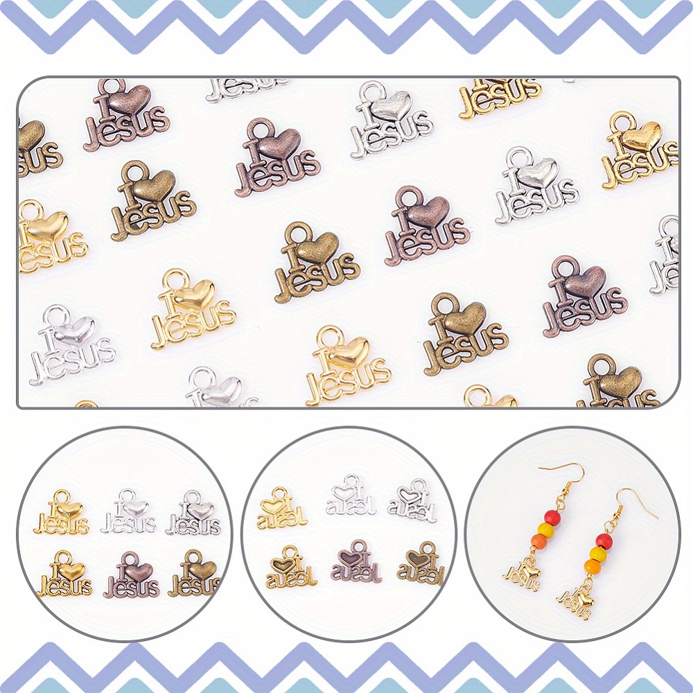 Alloy Pendants For Easter Holy Charms Heart Charms Easter - Temu