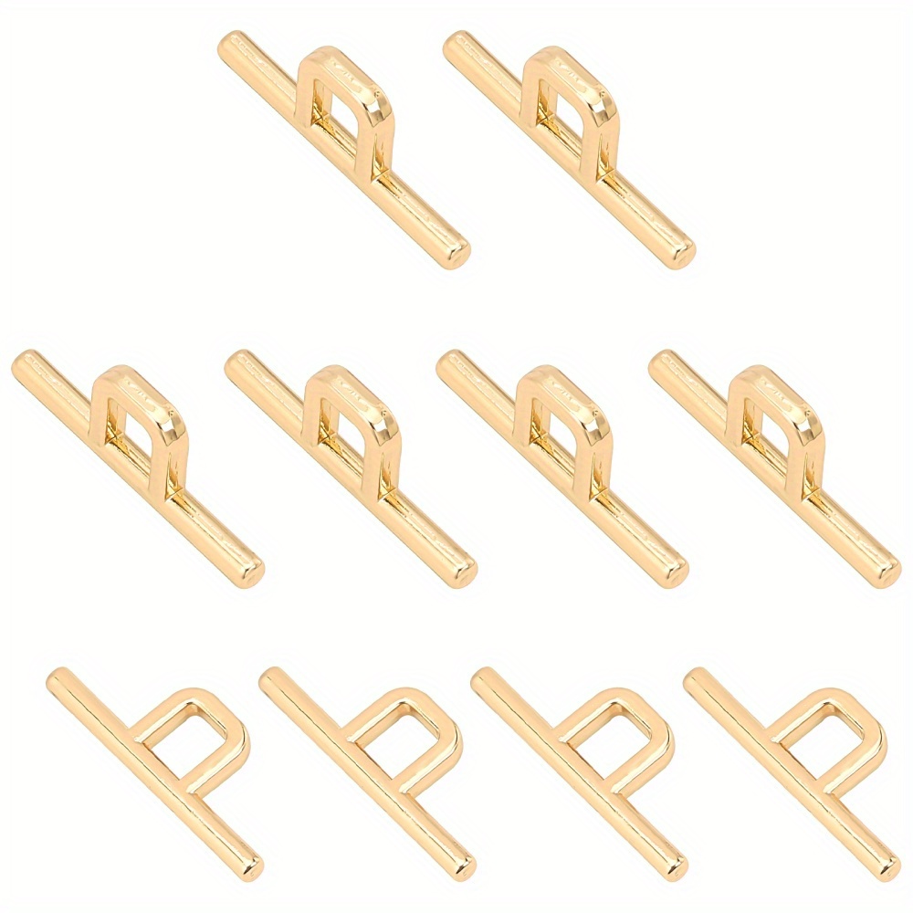 120Pcs Iron Metal Toggle Jewelry Clasps 12 Styles T-bar Closure Clasps  Fastener Buckle 20-38mm OT End Clasps Round Ring Toggle Connectors for Necklace  Bracelet Jewelry Purse Chain Craft Making 