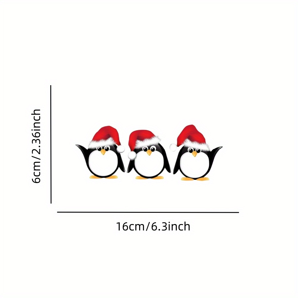 CHRISTMAS STICKERS - Glossy Vinyl Sticker- penguin