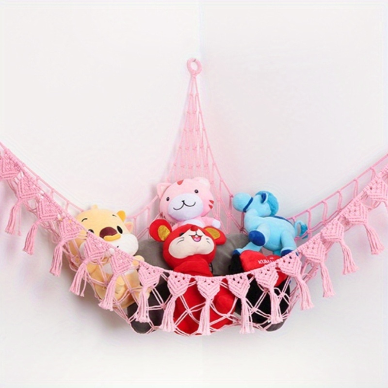 Bohemia Stuffed Animal Net Hammock Lace Decor Toy Storage - Temu