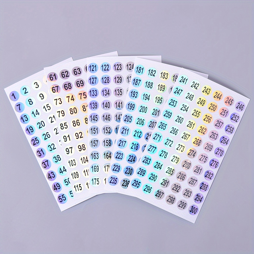 1-300 Number Laser Stickers