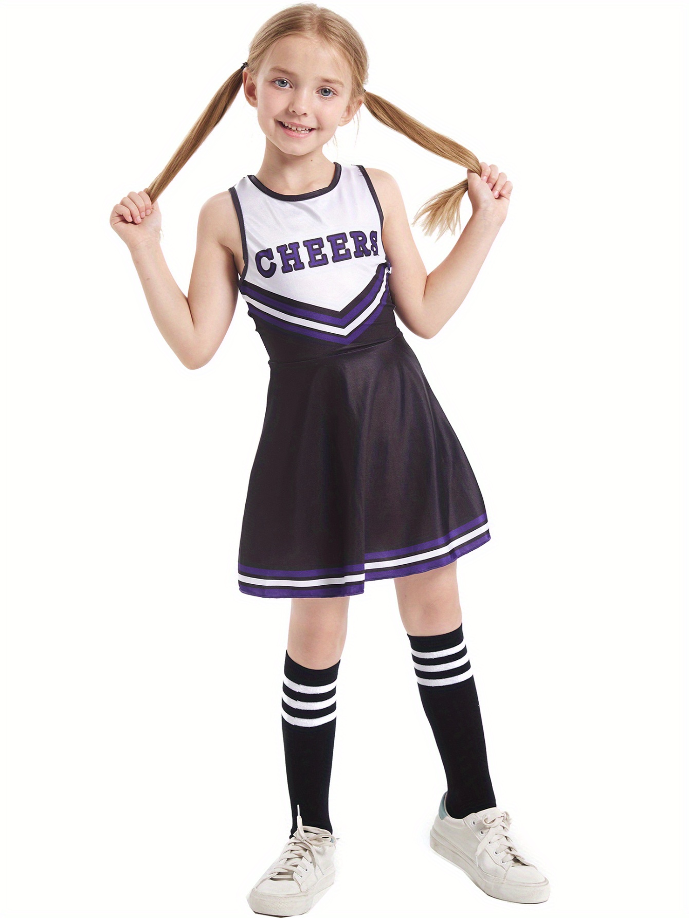 Girls Cheerleading Sleeveless Sports Dress Cheer Uniform
