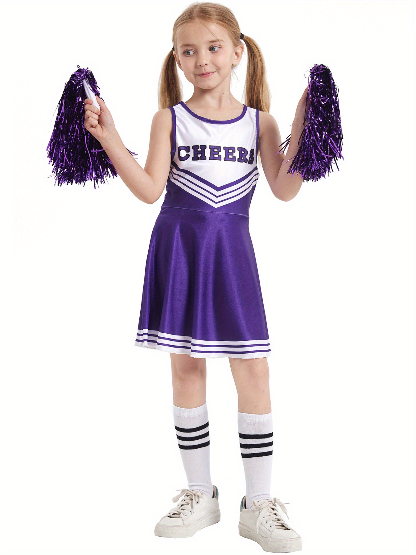 Girls Cheerleading Sleeveless Dress Comfy Cheerleading Outfit For Sports  Performance Gift