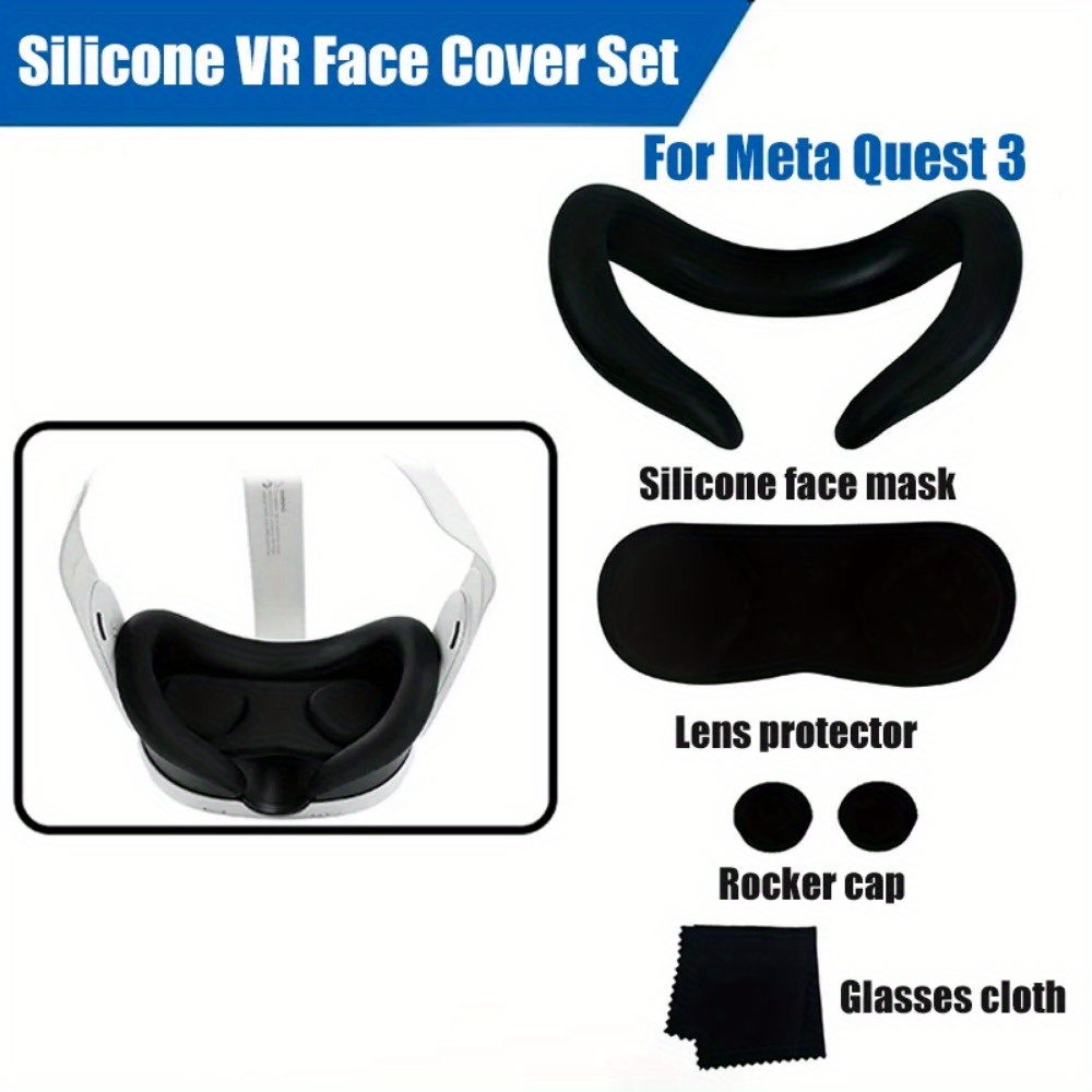 Interfaz facial  Meta Silicone Facial Interface, Para Meta Quest 3,  Silicona, Negro