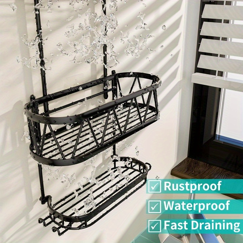 Three Tier Shower Shelf Rustproof And Waterproof Hanging - Temu