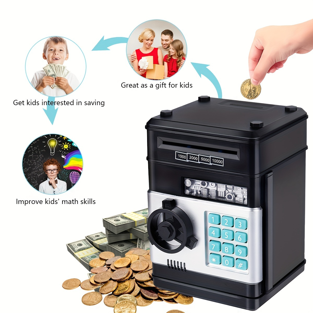 Hucha Para Adultos ATM Contraseña Caja Decorativa Organizador De Monedas  Electronic Piggy Bank Huchas Originales Linda Habitación Decoración BD50 MB  X0709 X0710 De 445,73 €