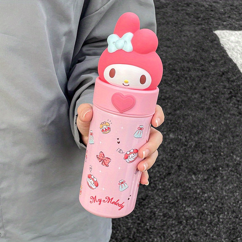 Kawaii Sanrio Thermos Cup Stainless Steel Water Bottle Sport Kuromi Vacuum  Flask Cinnamoroll Cup Thermal My Melody Children Gift