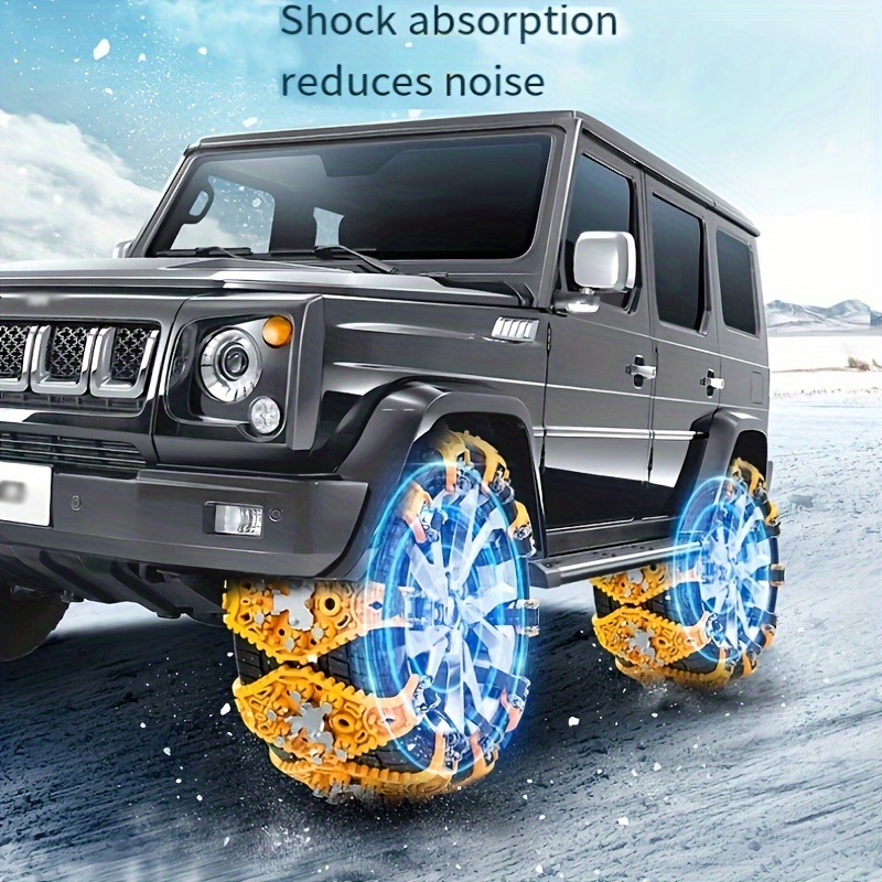 Acheter 8 pièces chaîne à neige de voiture épaissie réglable universelle  SUV camion tout-terrain véhicule pick-up Auto pneu roue sécurité d'urgence  chaîne antidérapante