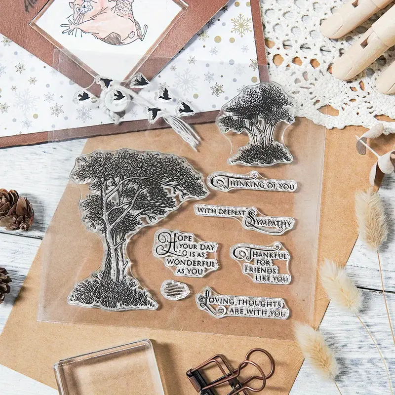 Various Exquisite Small Clear Stamps For Card Making Diy Art - Temu