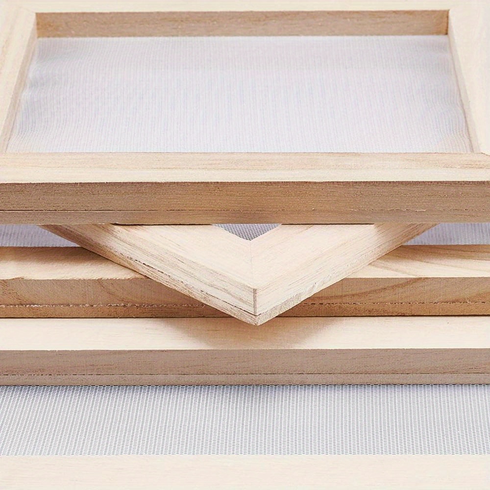 Rectangle Burly Wood Frame Paper Making Mould Frame Screen - Temu