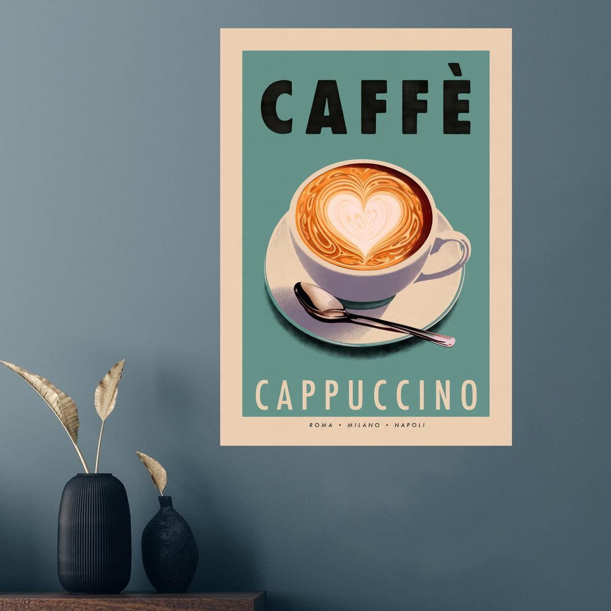 Coffee Shop Poster Vintage Retro Cafe Poster Print