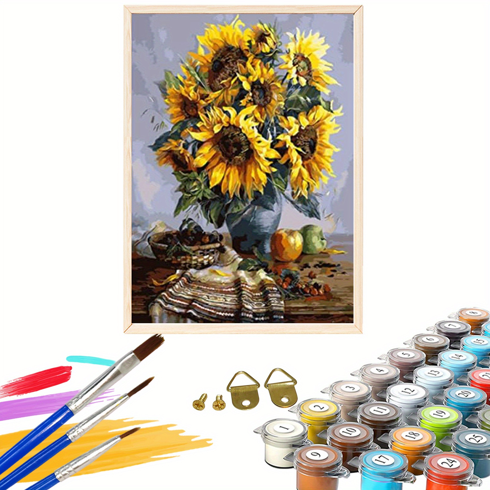 8pcs Sonnenblumen gnom diamantmalerei untersetzer kits - Temu Austria