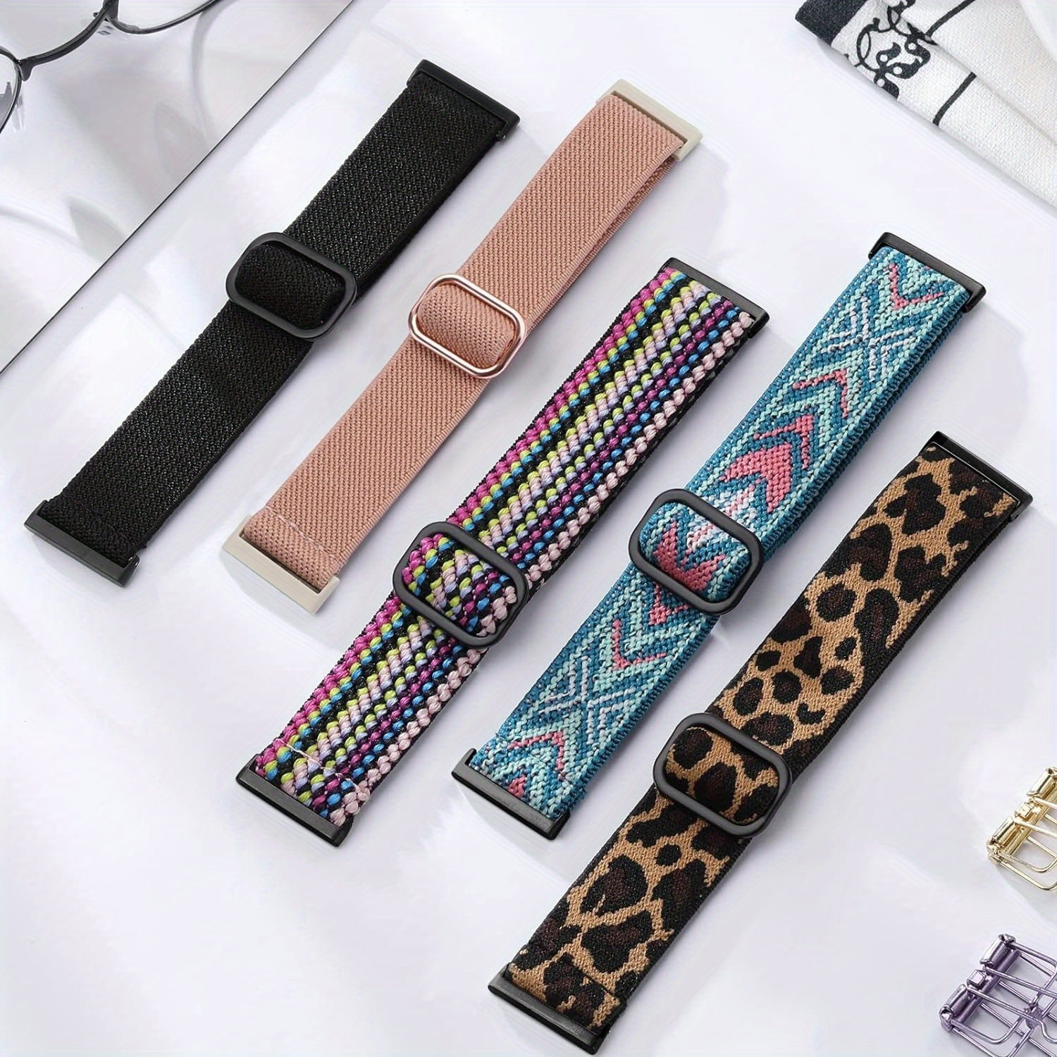 Bracelets En Nylon Tressé Compatibles Avec Les Montres Fitbit Versa 4/3/Sense  2/1 Avec Verrou Métallique Ajustable Pour Femmes Et Hommes - Temu Canada