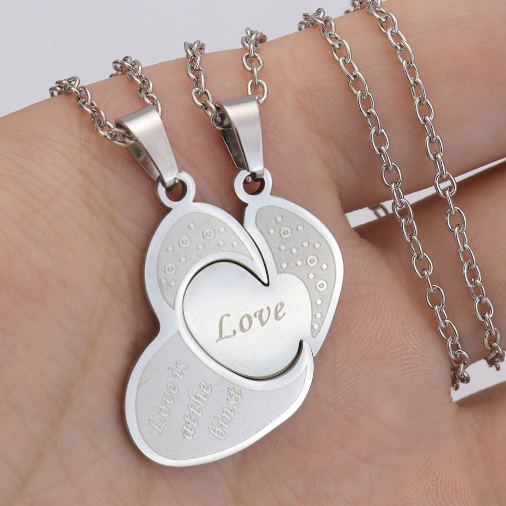 Magnetic Heart Couple Necklaces For Men And Women - Temu