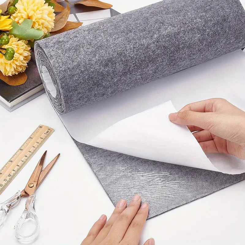 Gray Liner Pad Self Adhesive Felt Fabric Drawer Liner For - Temu