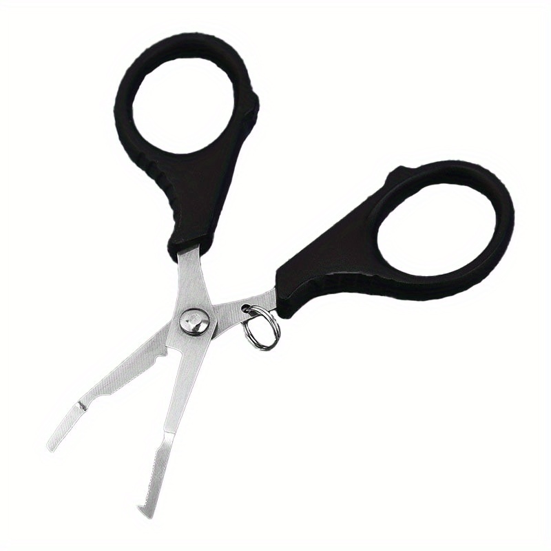 SAMOLLA Multifunction Fishing Scissor Retractable Badge Holder Accessories  Electrician Portable Scissors Cut Braid Line Lure Tools