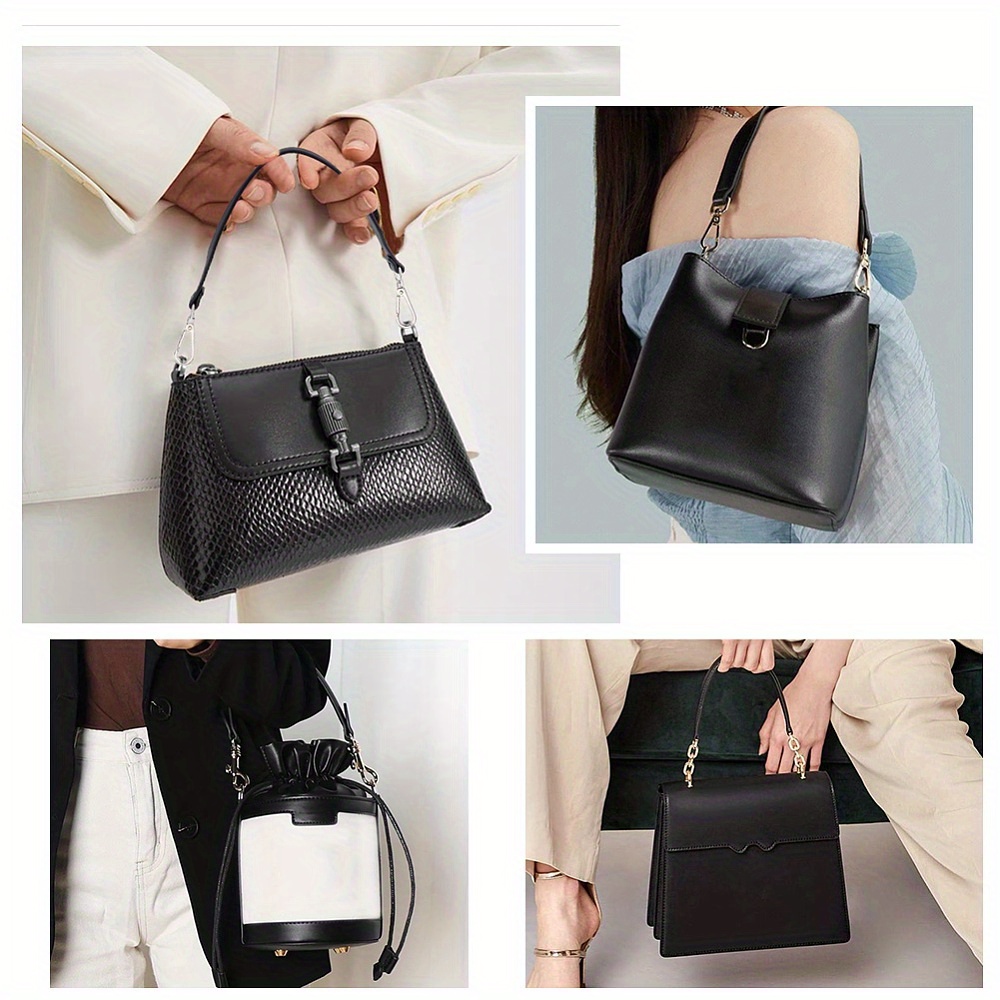 Pu Leather Handbag Handle Strap Faux Leather Short Purse - Temu