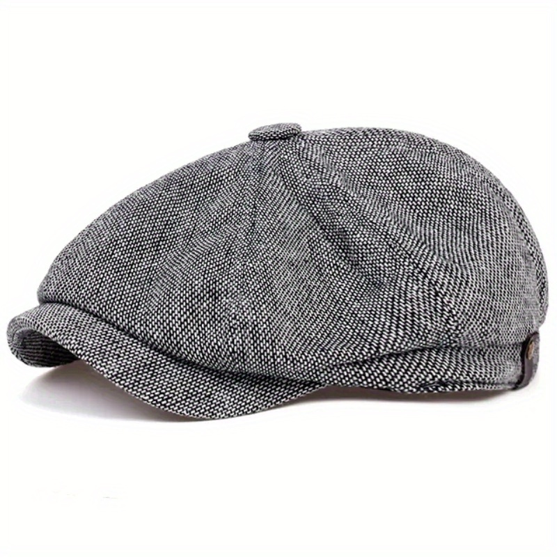 Vintage Solid Color Newsboy Unisex Octagonal Berets - Temu