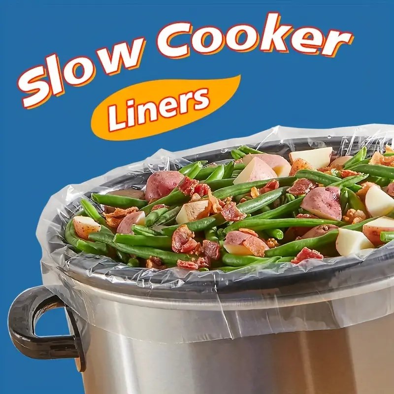 10pcs Slow Cooker Liners, Kitchen Disposable Cooking Bags, For Oval Or  Round Pot,Oven Bags For Cooking, Meat Baking Bags, Meat Chicken Fish  Vegetables