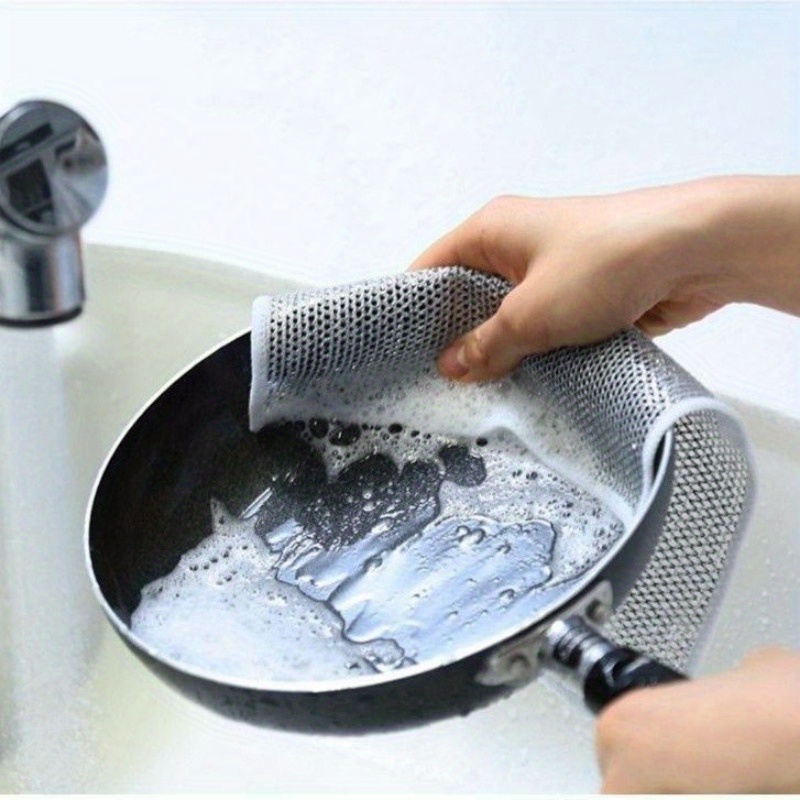 Metal Wire Dishcloths Reusable Non Stick Oil Cleaning Rag Strong And  Wear-resistant Cleaning Cloth Kitchen