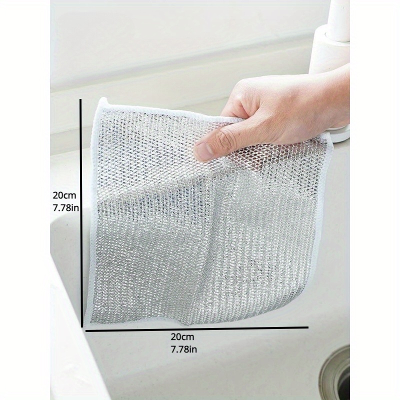 Non-scratch Wire Dishcloth, Multipurpose Wire Dishwashing Rags For Wet And  Dry, Easy Rinsing, Reusable, Wire Cleaning Cloth Wire Dish Towels For  Kitchen, Sinks, Pots, Pans - Temu