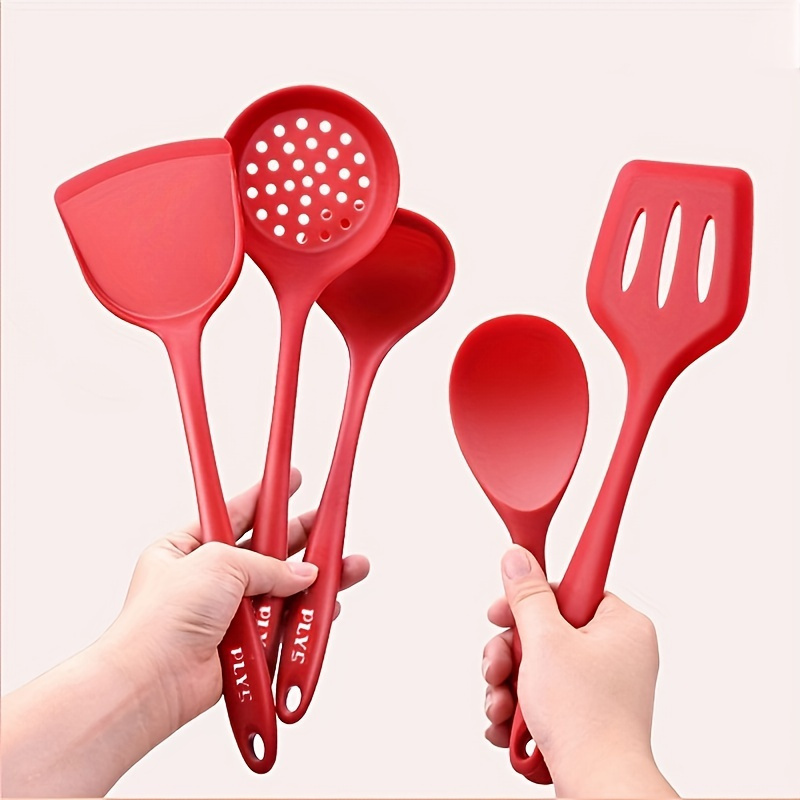 Pink Core Kitchen Silicone Set with Wood Handle (6PCS/ set) - China Utensils  and Cookware Set price