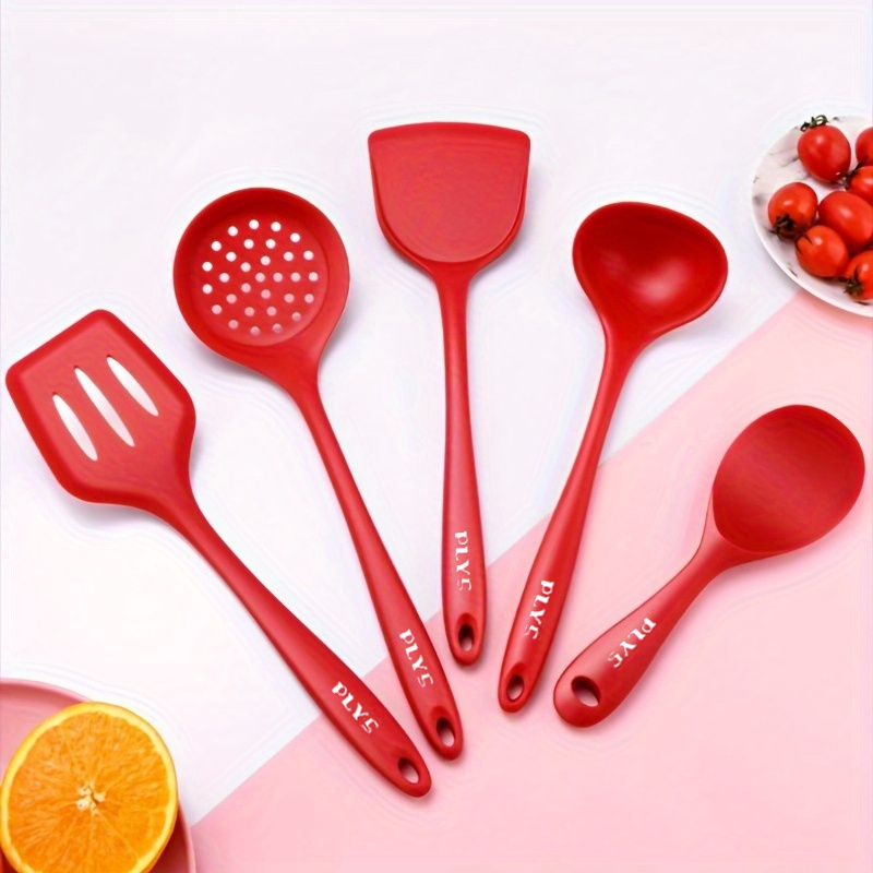 Pink Core Kitchen Silicone Set with Wood Handle (6PCS/ set) - China Utensils  and Cookware Set price