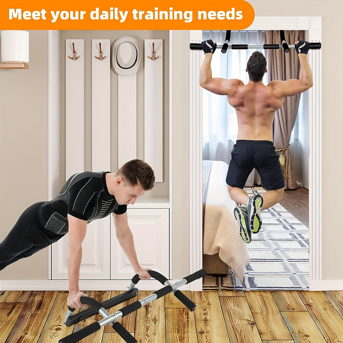 Pull Bars Wall Mounted Pull Bar Gyms Home Strength Training Temu