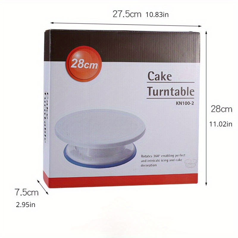 Plastic Cake Turntable, Non-slip Rotating Cake Display Stand, For