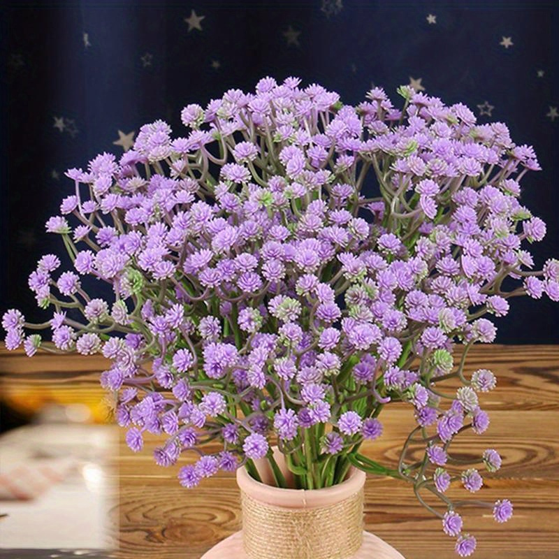 Babies Breath Flowers Artificial Fake Gypsophila DIY Floral Bouquets Arrangement Wedding Home Decor 10pcs