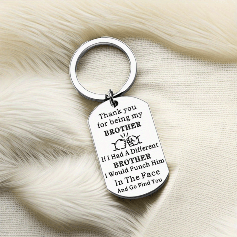 Funny Sister and Brother Keychain Birthday Gift for Sister From