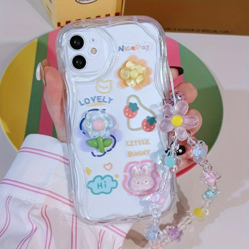 Funda Para Vivo Y22s Con Diseño De Flores Con Cadena