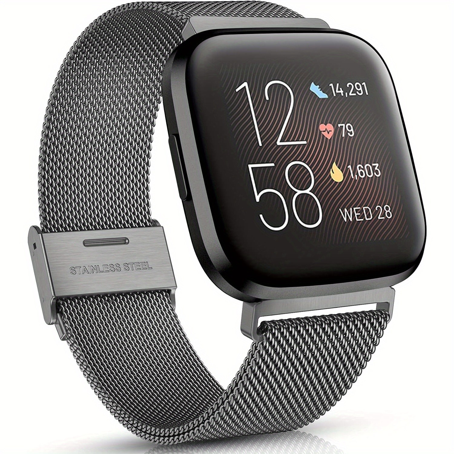 Fitbit versa stainless steel on sale mesh