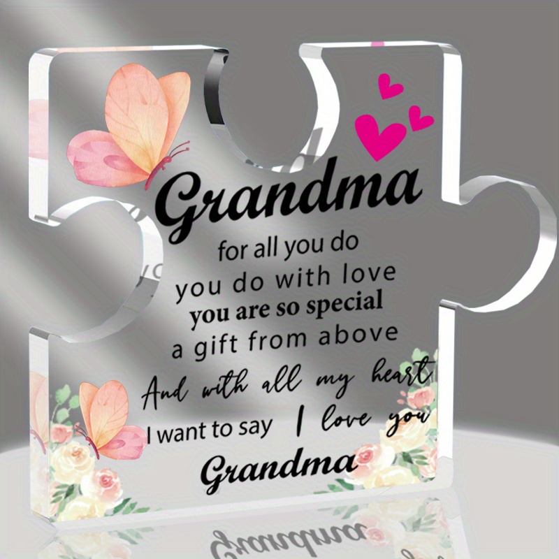 1pc Regalo Nonna Regalo Compleanno Nonna Cuore Acrilico - Temu Italy