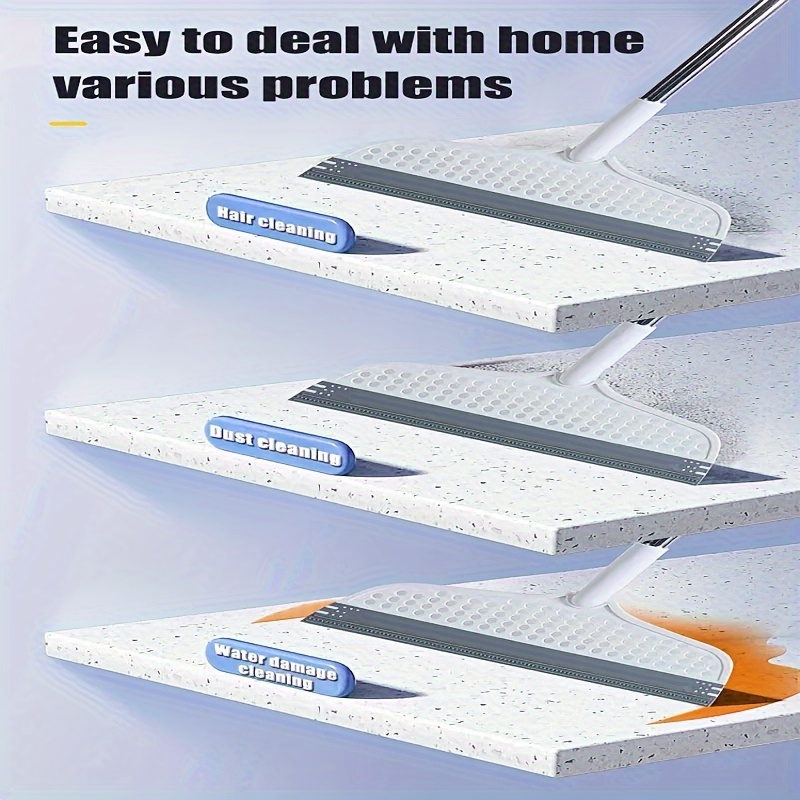 Magic Silicone Broom Lengthen Floor Cleaning Squeegee Pet Hair Dust Brooms  Bathroom Floor Wiper Household Quick Cleaning Tools