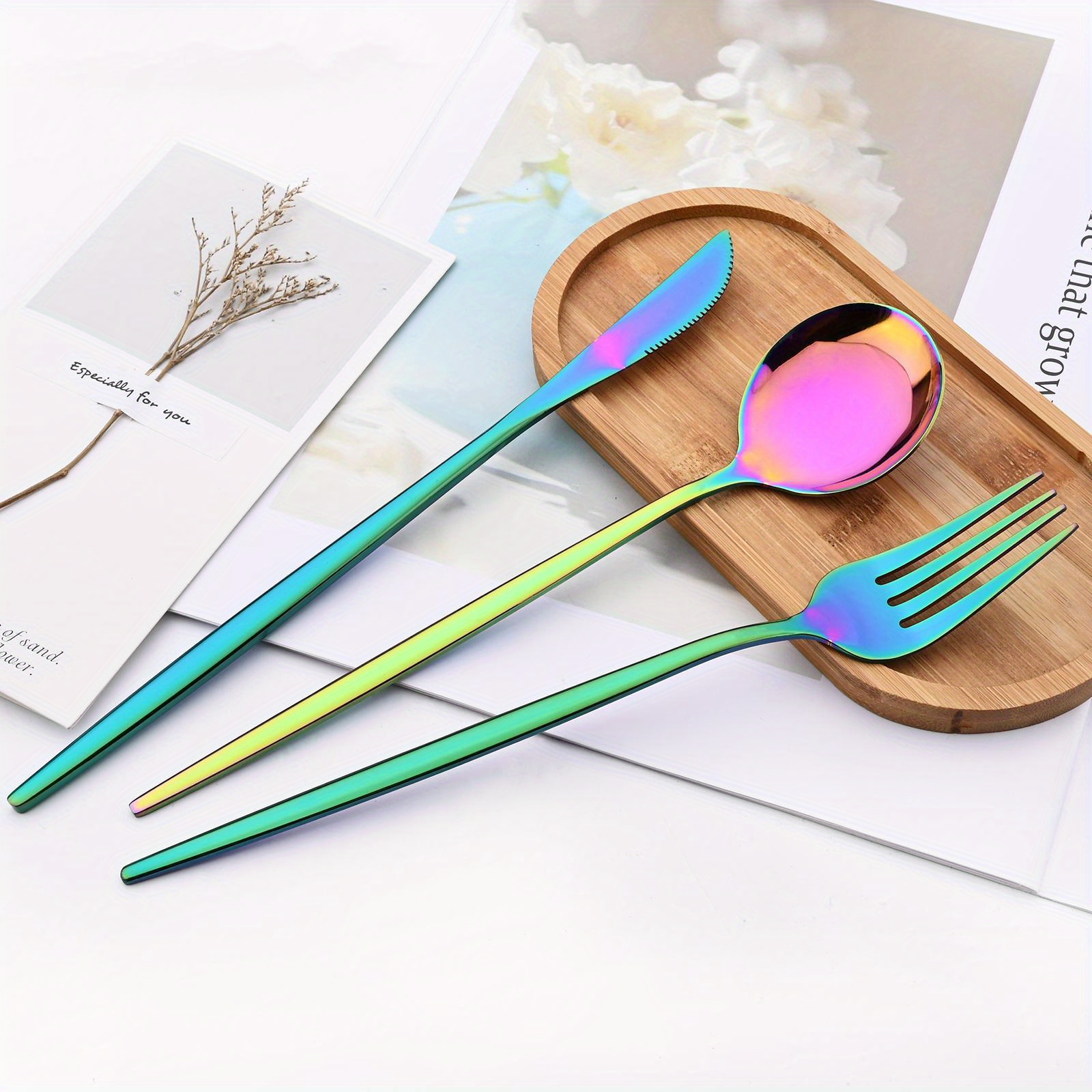 Stainless Steel Cutlery Set Chopsticks Straws Cleaning Brush