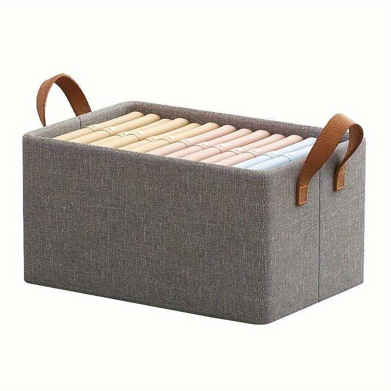 1pc Clothing Storage Bins, Closet Bin With Handles, Foldable Storage  Baskets, Fabric Storage Containers For Organizing Clothes, Home  Organization And