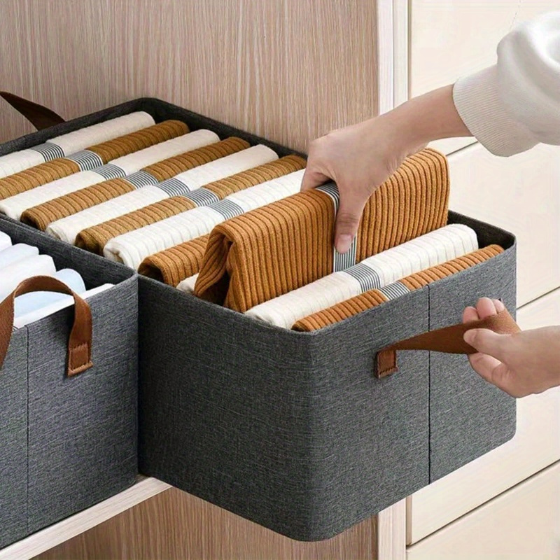 1pc Clothing Storage Bins, Closet Bin With Handles, Foldable Storage  Baskets, Fabric Storage Containers For Organizing Clothes, Home  Organization And