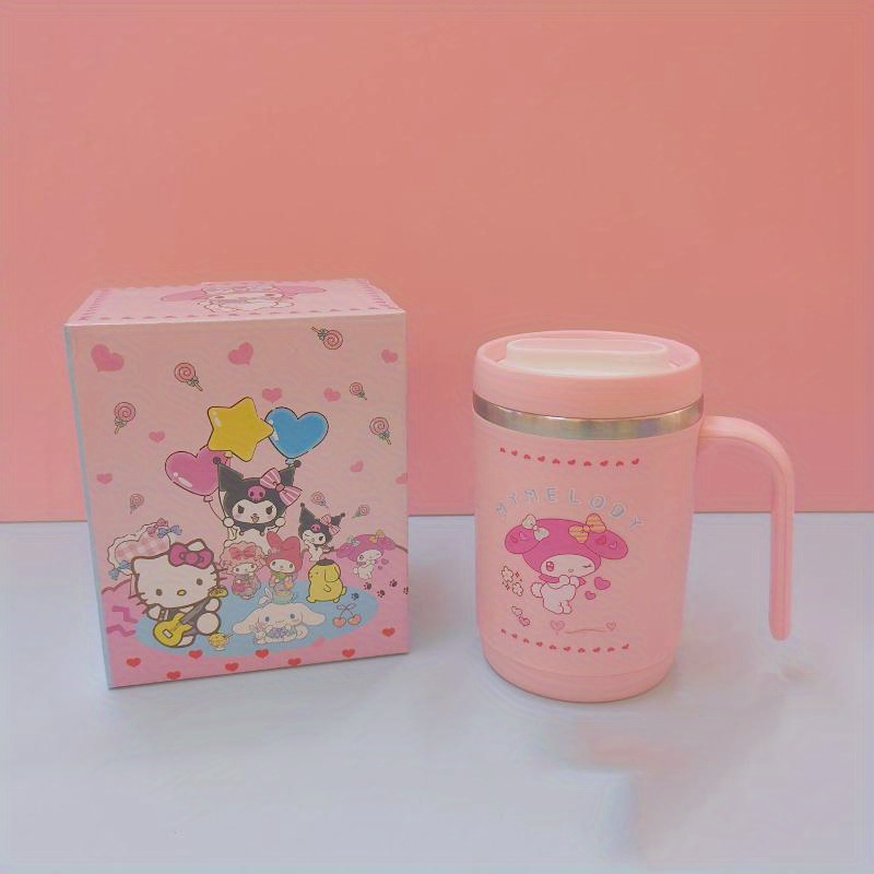 1000ml Sanrio Hello Kitty Kuromi Tumbler Cup Thermal Mug Thermos