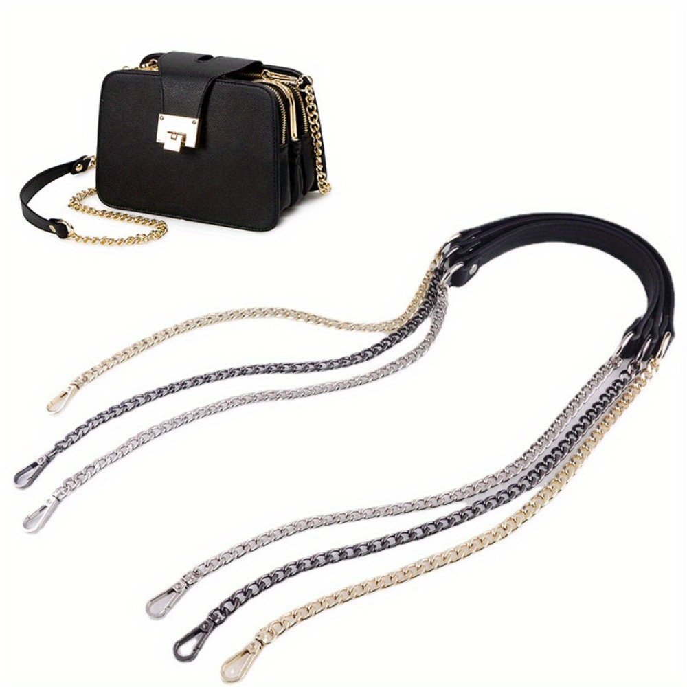 

120cm Metal Bag Chain Pu Leather Bags Straps For Diy Handbag Handles Shoulder Straps Versatile Bag Purse Making Replacement Accessories