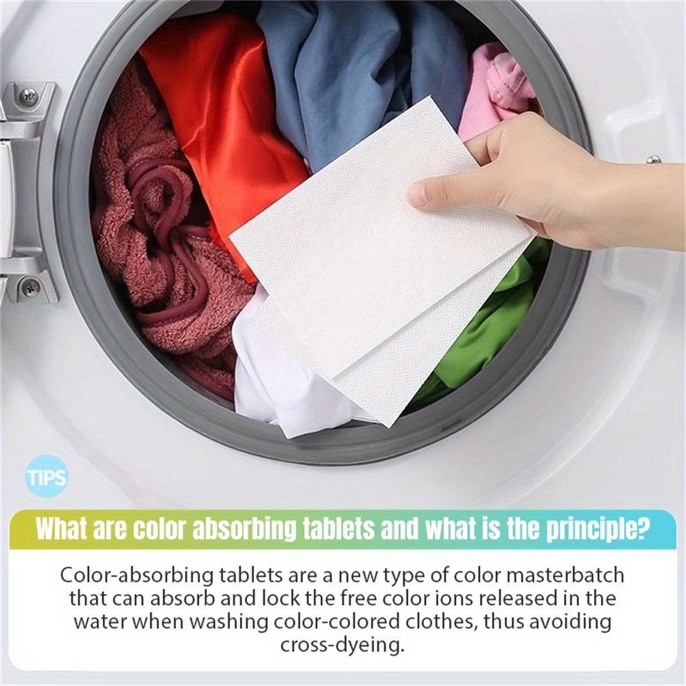 50 Sheets Color Catcher Sheets for Laundry Anti Cloth Dyed In-Wash Dye  Grabbing Sheets Protect