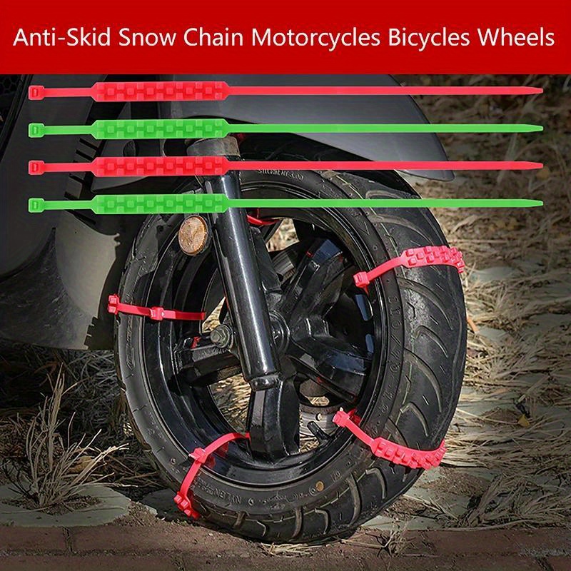 5pcs Anti rutsch schneekette Motorräder Fahrräder Räder - Temu