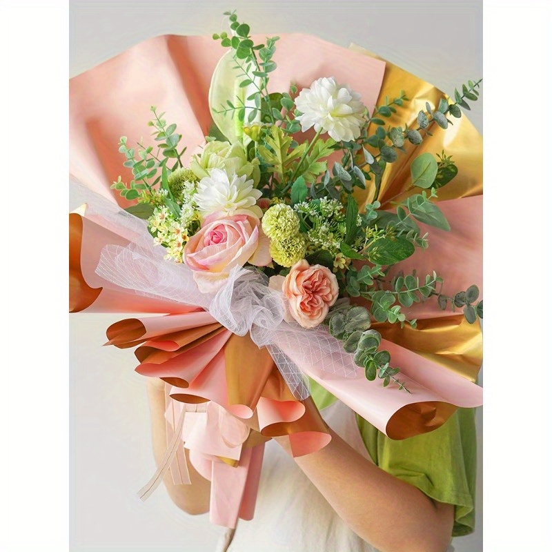 2023 top seller double side colorful floral bouquet packing paper gift wrapping  paper for flower bouquet