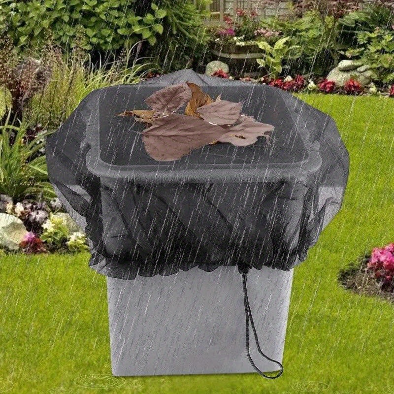 1pc Extérieur Pluie Baril Filet Couverture Cordon Collecte De L