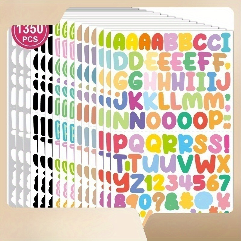200pcs Mixed Cartoon Numeric English Letters Stickers For Water Bottle,Cute  Little Monster Stickers