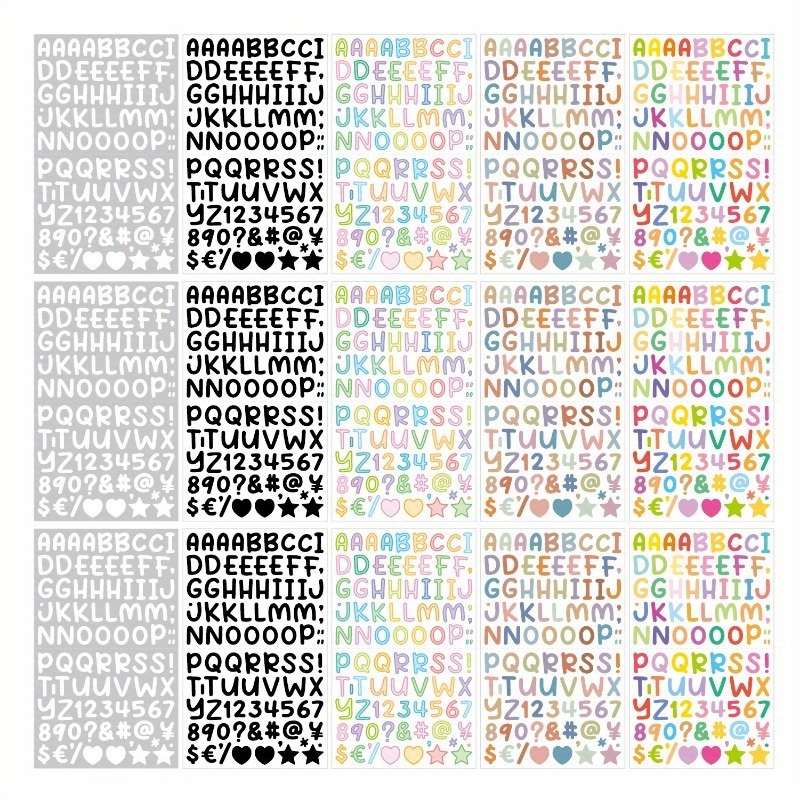 Mini Colorful Alphabet Stickers Handbook Small Material - Temu