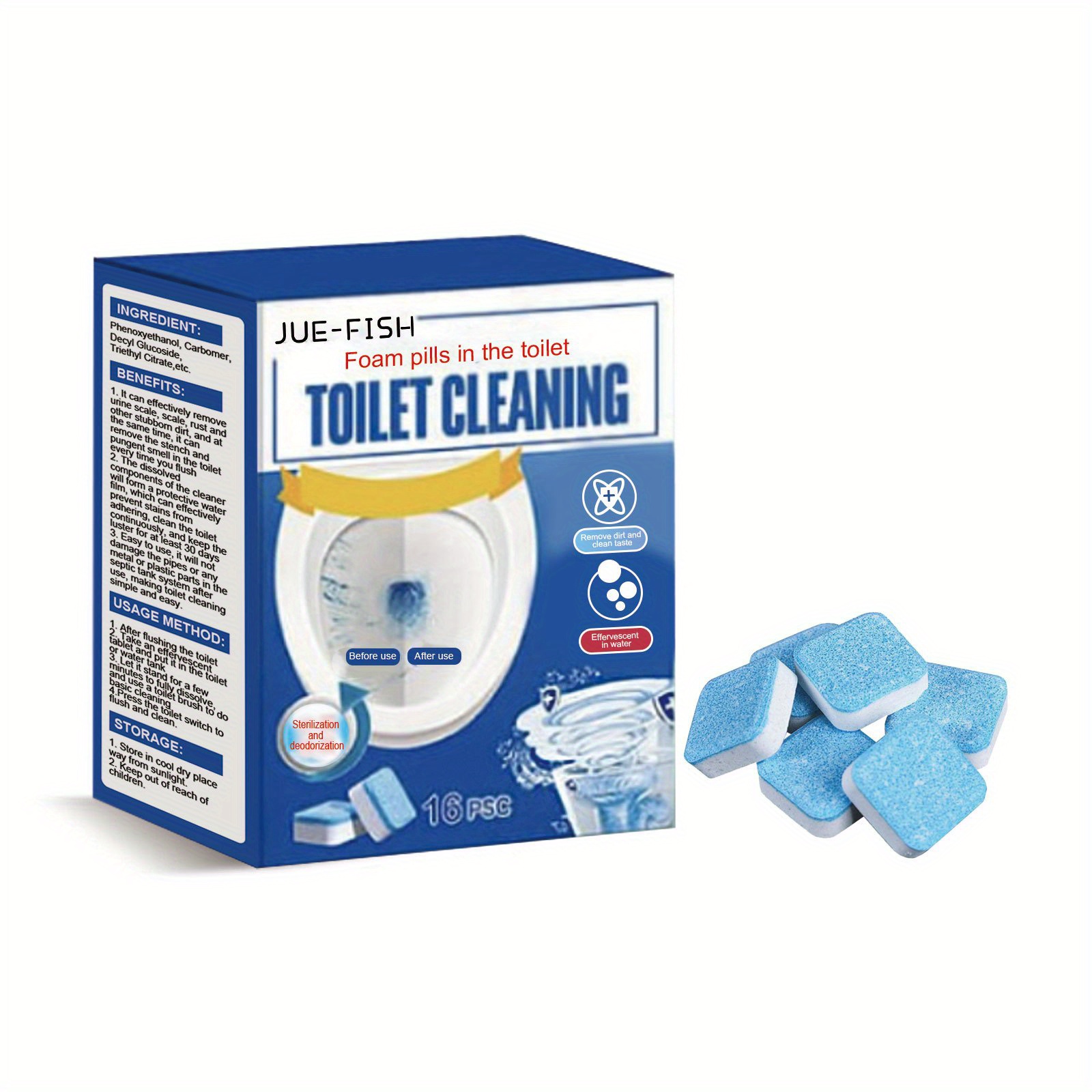 Toilet Cleaning Tablets, Solid Toilet Bowl Cleaning Effervescent Tablet,  Bathroom Remove Odor Deodorant Toilet Cleaning Supplies - Temu