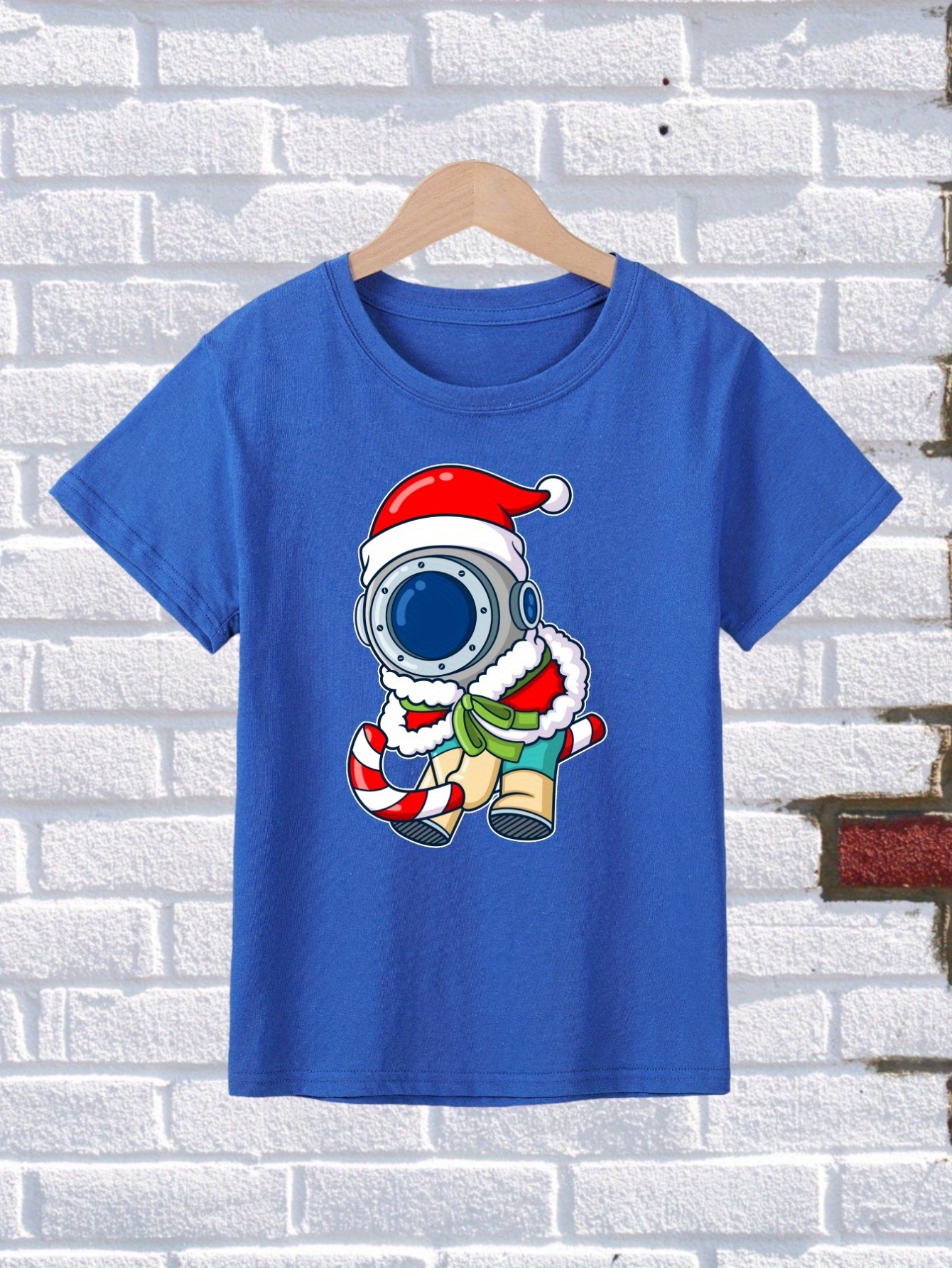 Boy's Astronaut Fishing Print Cute T shirt Clothing Casual - Temu