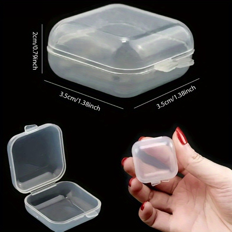 50Pcs Square Storage Boxes Bins Component Storage Box Bead